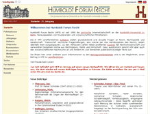 Tablet Screenshot of humboldt-forum-recht.de